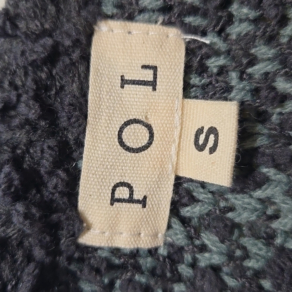 POL‎ Aztec Chunky Knit Oversized Sweater Cardigan Size S Western Southwestern - Picture 5 of 14